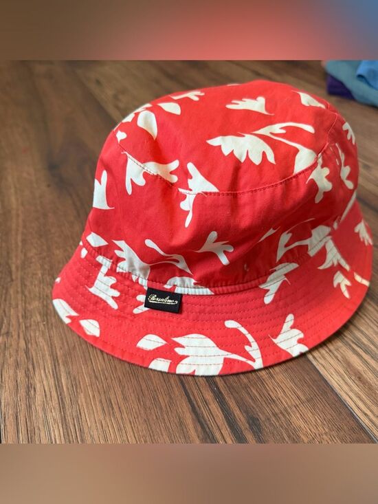 Borsalino Mistero Bucket Hat Red Floral Unisex Medium Cotton Summer MSRP $225 main image 4